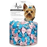 Aria Maddie Bows for Dogs, 100-Piece Canisters