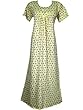 Womans Nighty Knit Gown Lime Yellow Floral Sleepwear Dress Kaftan
