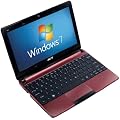 Acer Aspire One D257 10.1 inch Netbook (Intel Atom N455 Processor, 1GB RAM, 250GB HDD, 8 Hours Battery Life, Bluetooth, Windows 7 Starter & Android) - Burgundy