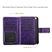 iPhone 6 Case, iPhone 6 Wallet Case (4.7 inch), BENTOBEN Multi-Card Wallet Case Flip Folio PU Leather Wallet Bumper Case Hard Shell Skin Protective Cover for iPhone 6 4.7 inch -Purple