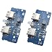 Onyehn 3.7V Turn 5V 2A Boost Step Up Module Dual USB Charging Circuit Board PCB Board with Led Light for 18650 Lithium Battery Mobile Power Bank DIY 2 Pack