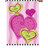 Valentine Hugs and Kisses Decorative Flag