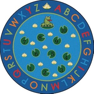 Hip Hop ABC Carpet - 6' Round by 