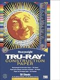 Tru-Ray Sulphite Construction Paper, 9 x 12 Inches, White, 50 Sheets (103026)