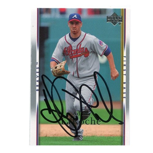 Adam LaRoche Autographed/Signed 2007 Upper Deck Card