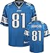 Calvin Johnson Jersey: Reebok Blue Replica #81 Detroit Lions Jersey - Small
