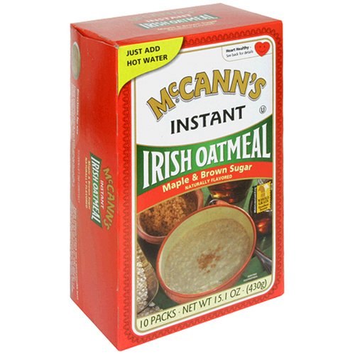 McCANN'S Instant Irish Oatmeal, Maple & Brown Sugar, 10-Count Boxes (Pack of 6)