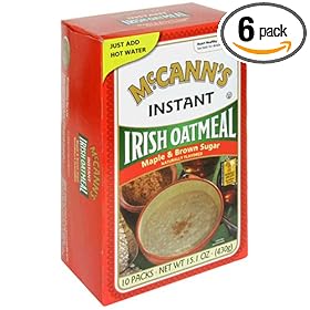 McCANN'S Instant Irish Oatmeal, Maple & Brown Sugar, 10-Count Boxes (Pack of 6)<br />