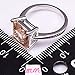 Weina Created Morganite Silver Filled Filled Fashion Fashion Ring Size 5 6 7 8 9 10 11 12 PR46