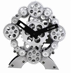 Maple's Clock TCL06-333 Moving Gear Desktop Clock