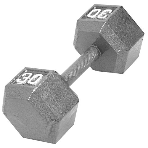 CAP Barbell 30 lb. Solid Gray Hex Dumbbell - Single