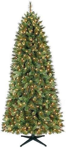 Jacyln Smith Stratford Slim Pine 7 Ft Christmas Tree Clear Lights