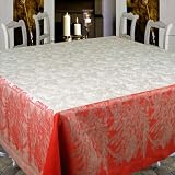 Armani International, Christmas Joy Collection, Table cloth 70x90-inch Rectangle, Luxury European Jacquard Linen-cotton, Simply Elegant!
