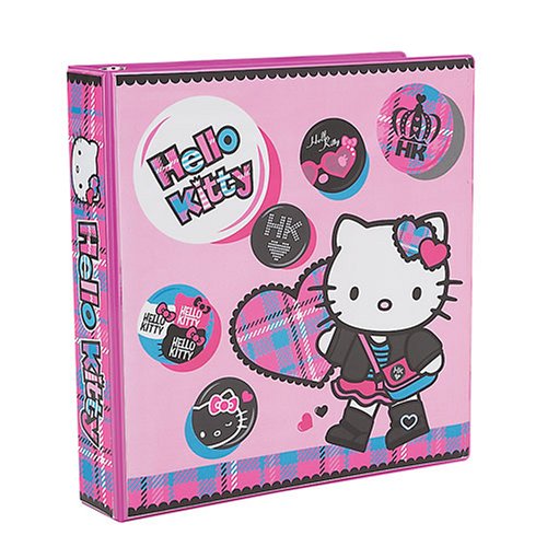 Childrens Toyshop  Office Products : Hello Kitty 3-Ring Binder: Plaid - NEW FOR 2008!