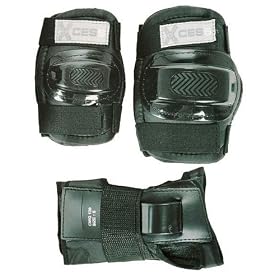 Knee Pads, Elbow Pads and Wrist Guards - Childs Triple Set - Black