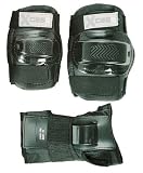 Knee Pads, Elbow Pads and Wrist Guards - Childs Triple Set - Black