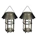 Malibu Outdoor One-Light Solar-Powered Metal Hanging Lanterns, 2-Pack #LZ601-2