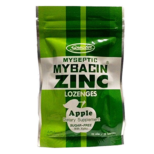 Zinc Lozenges Apple flavor with Xylitol, Sugar Free, Breath Freshener