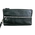 Real Leather Bag Carry Wallet Pouch Purse Clutch with Hand strap Black colour'