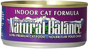 Natural Balance Canned Cat Food, Indoor Formula, 24 x 6 Ounce Pack