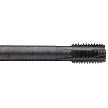 Dormer MTT-X E045 Powdered Metal Spiral Point Threading Tap for Stainless Steel, Black Oxide Finish, Round Shank With Square End, Plug Chamfer