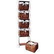 Nassau 5-Drawer File Cabinet- Pewter/ Natural