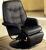 Contemporary Leatherette Cushion Swivel Recliner Lounge Chair