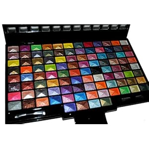 Glitter  on Elegant 100 Piece Glitter Eyeshadow Makeup Kit Palette Check Price