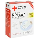 American Red Cross 1880-50 Disposable Nyplex - Latex Free Gloves, Case Pack, Six - 80 Count Boxes (480 Pairs)
