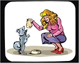 Decorated Mouse Pad with familiaris, body, individuals, individual, show, domestic, humans, woman, person, dog, packet, human, persons, dogs, canis, food, people, package