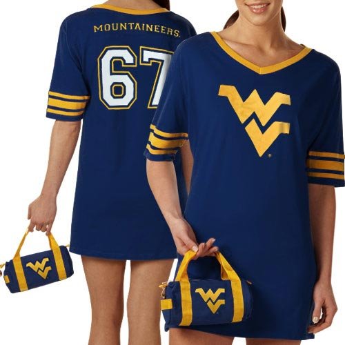 West Virginia Mountaineers WVU NCAA Ladies Football Jersey Large / Xlarge