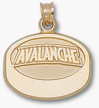 Buy Colorado Avalanche Avalanche Puck 5 8 Pendant - 14KT Gold Jewelry by Logo Art