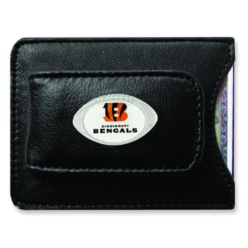 NFL Cincinnati Bengals Leather Money Clip & Card Holder