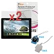 2 X protector de pantalla transparente para Asus Transformer Pad TF300T TF300 10.1 pulgadas Android Tablet PC + Colgante limpia pantalla de microfibra para m�vil