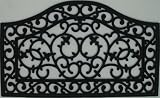 Outdoor-Scroll Wave Cast Iron Vulcanized Rubber Outdoor Mat 18x30 by Iron Gate - Classic styling and Ultra-Strong construction - Heavy duty rubber with the look of iron On Sale