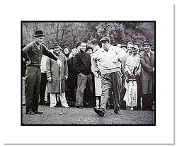Jackie Gleason PGA Golf Double Matted 8x10 Photograph Away we go with Arnold Palmer