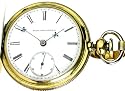 #AU14 Elgin 18K Solid Gold Antique Pocket Watch 18 Size 11 Jewels Key Wind Hunter Case Circa 1884