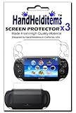 HHI Sony Playstation PS Vita Dual Crystal Clear Screen Protector (3 Pack) (Front and Back Protector) (Package include a HandHelditems Sketch Stylus Pen)