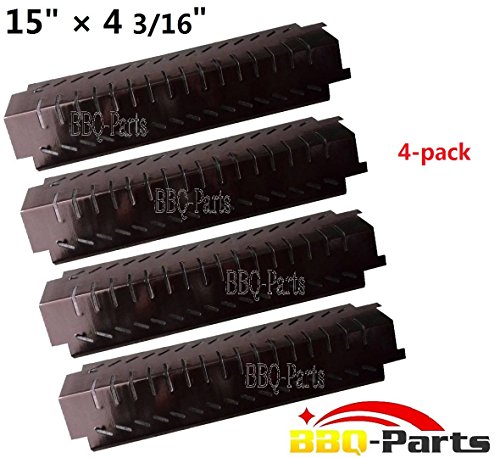 Hongso PPD011 (4-Pack) BBQ Barbecue Replacement Gas Grill Porcelain Steel Heat Plate, Heat Shield, Heat Tent, Burner Cover, Vaporizor Bar, and Flavorizer Bar for Centro, Charbroil, Costco, Thermos, Lowes Model Grills (15