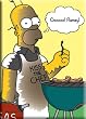 The Simpsons Homer Kiss the Chef Refrigerator Magnet