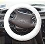 New Sheepskin Fur Leather Steering Wheel Cover Available in 12 Colors