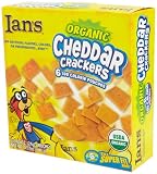 Ian's Natural Foods Organic Cheddar Crackers (100 Calorie Pouches), 6-Count Pouches (Pack of 4)