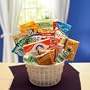Away From Home Snacks and Essentials Care Package in Mini Laundry Gift Basket