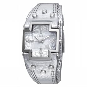Police - P11598MS-04 - Montre Femme - Quartz - Analogique - Bracelet Cuir Argent