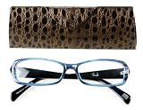 Icon Eyewear Franco Sarto-European Inspired Handmade Reader and Case, Black, 1.25