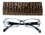 Icon Eyewear Franco Sarto-European Inspired Handmade Reader and Case, Black, 1.25