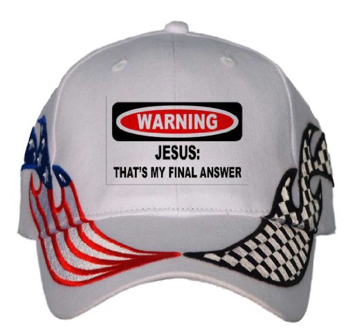 WARNING JESUS: THAT'S MY FINAL ANSWER White USA 