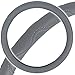 BPA Free Odor-Free Leather Steering Wheel Cover Gray - Fit All Standard Size, Non-Toxic