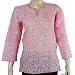 Womens Cotton Long Sleeve Pink Top Shirt Blouse Chikan Embroidery Size M