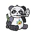 Pot Smoking Pals CUTE PANDA BEAR - Iron on Embroidered Patch Applique